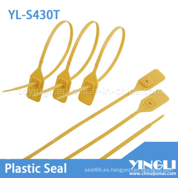 Sello plástico de alta seguridad ajustable con bloqueo de metal (YL-S430T)